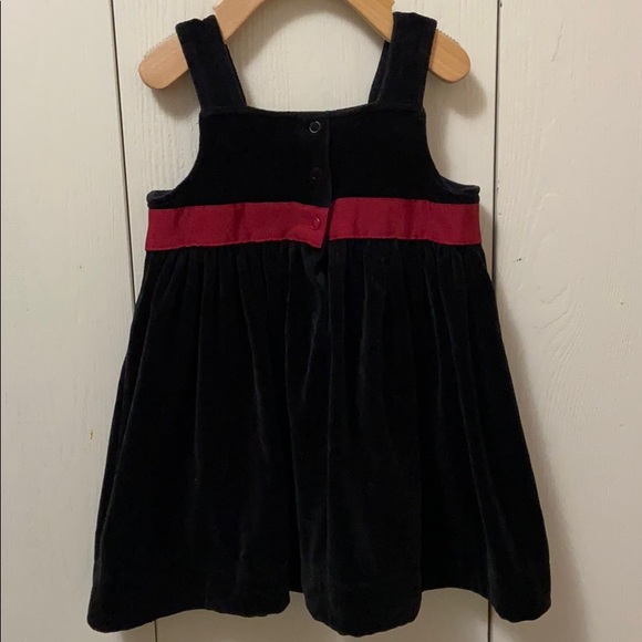 Gymboree Holiday Panda Velvety Black Jumper Dress - Picture 4 of 5
